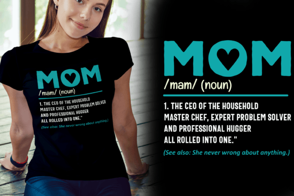 Download Funny Mom Definition T-shirt Design. - Definition Collection